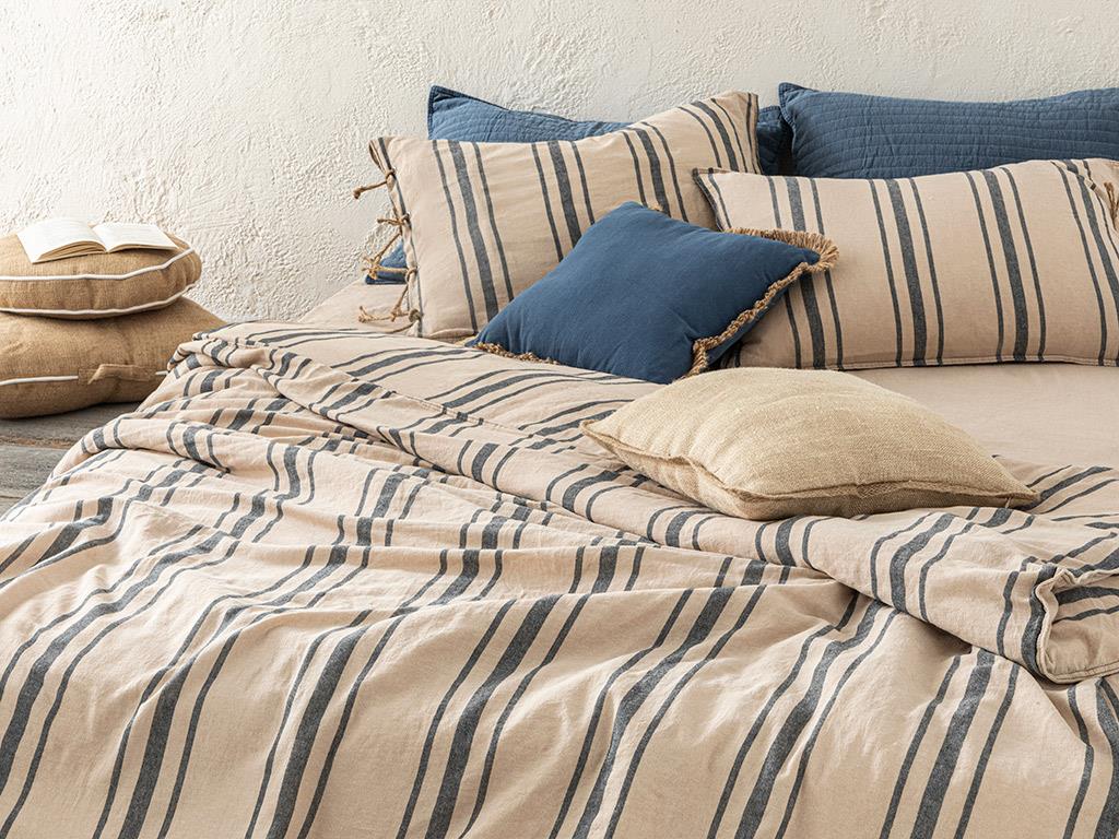 Anchor Hitch 63 Tel / 160 Numărul de fir  King Size 240x220 cm Bej - indigo