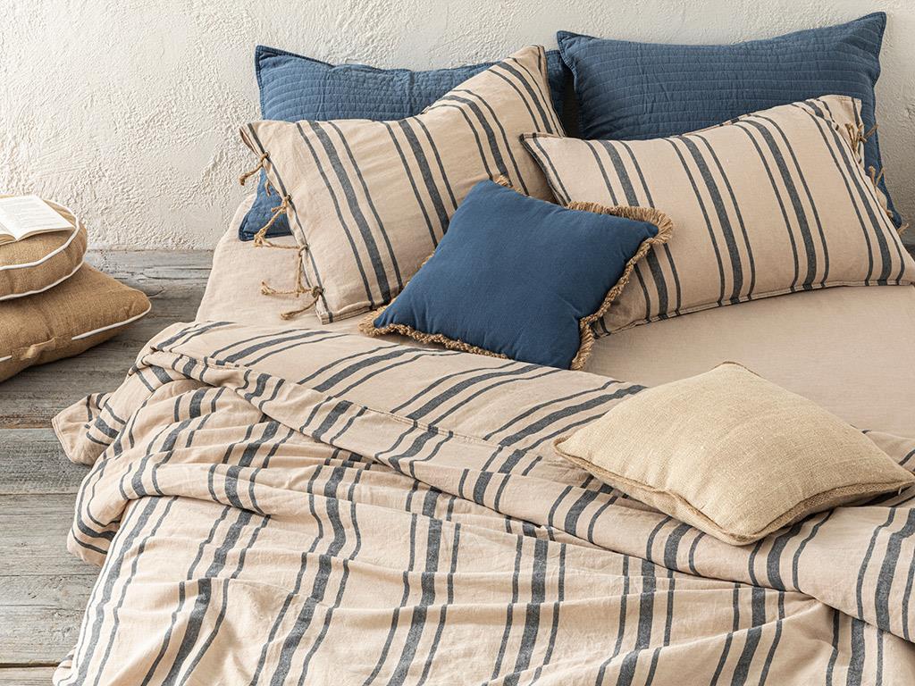 Anchor Hitch 63 Tel / 160 Numărul de fir  King Size 240x220 cm Bej - indigo