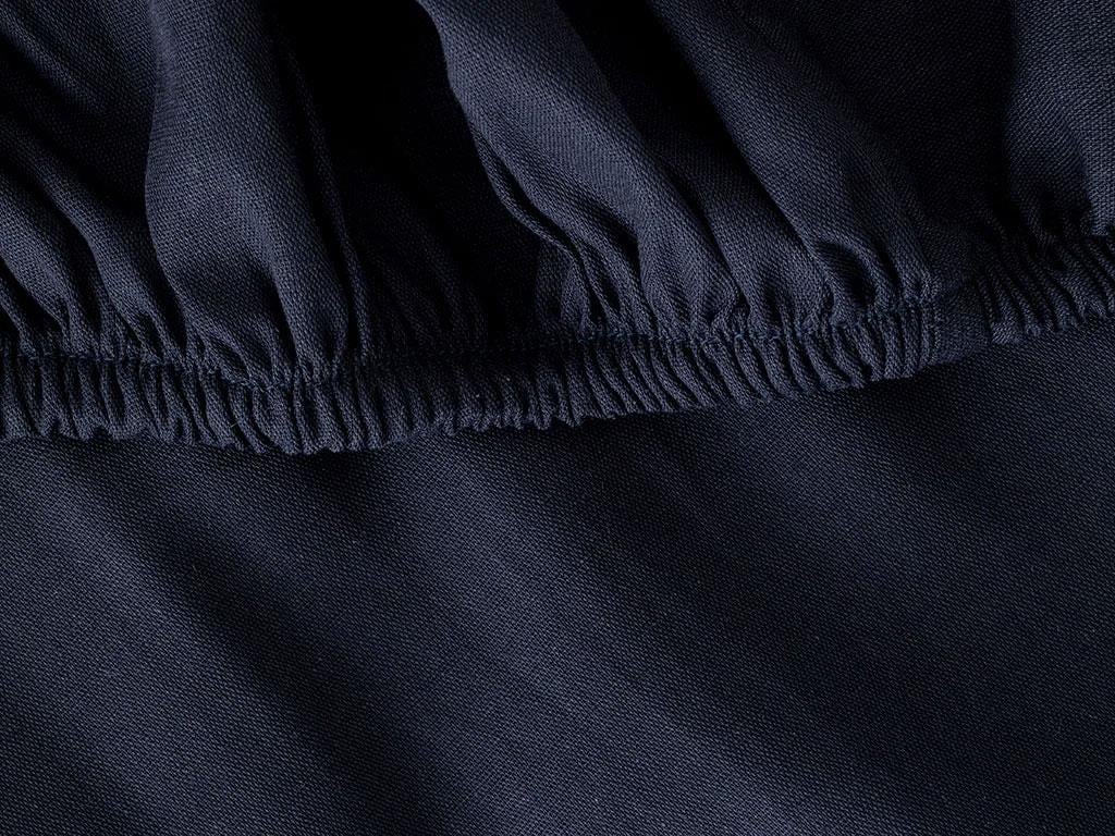 Aurora Silky Touch Small Double Duvet Cover Set 180x200 cm + 80x80 cm Gece Mavisi