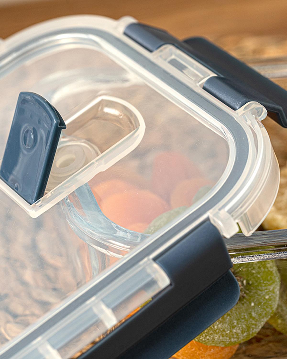 Doria Glass Storage Box 320 ml Anthracite