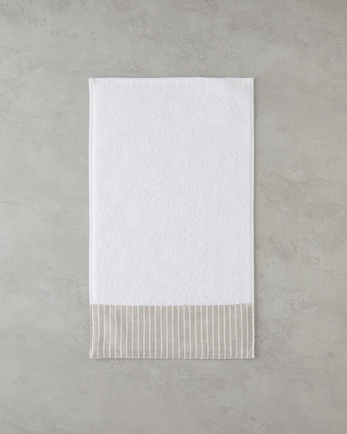 Cu Bumbac Prosop De Mâini 30x50 cm Alb