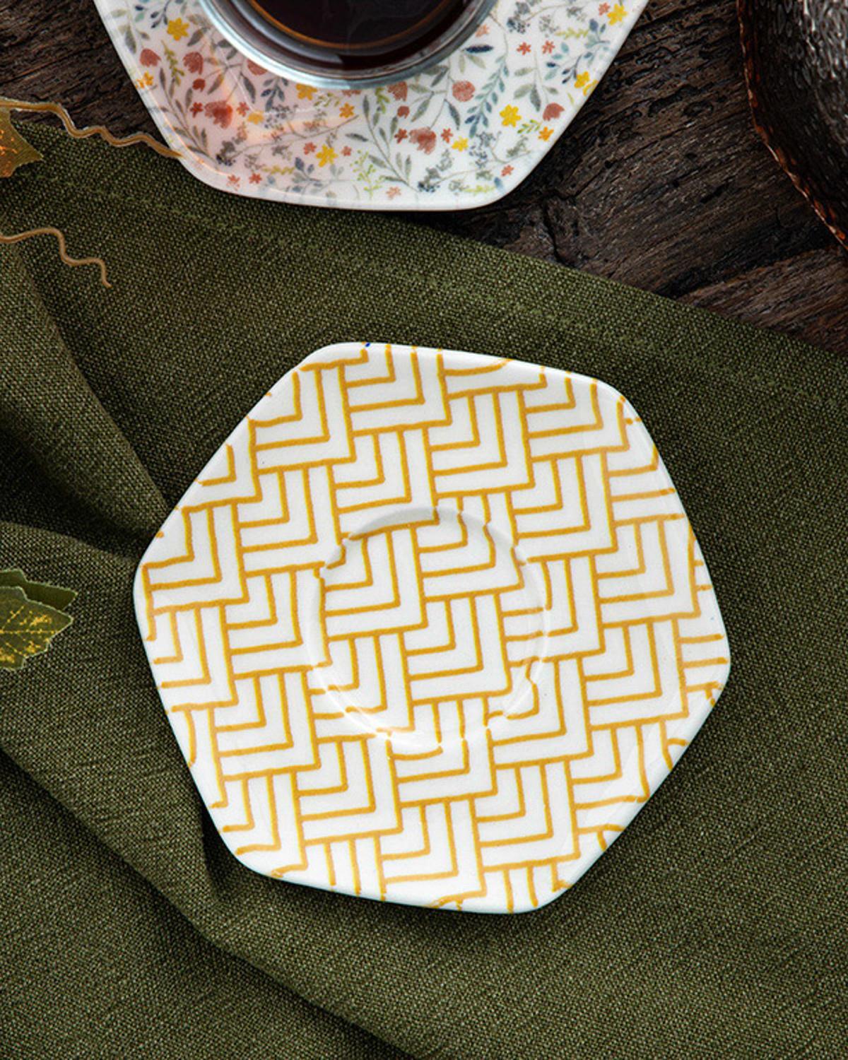 Sunbeam Porcelain Tea Plate 12 cm Yellow