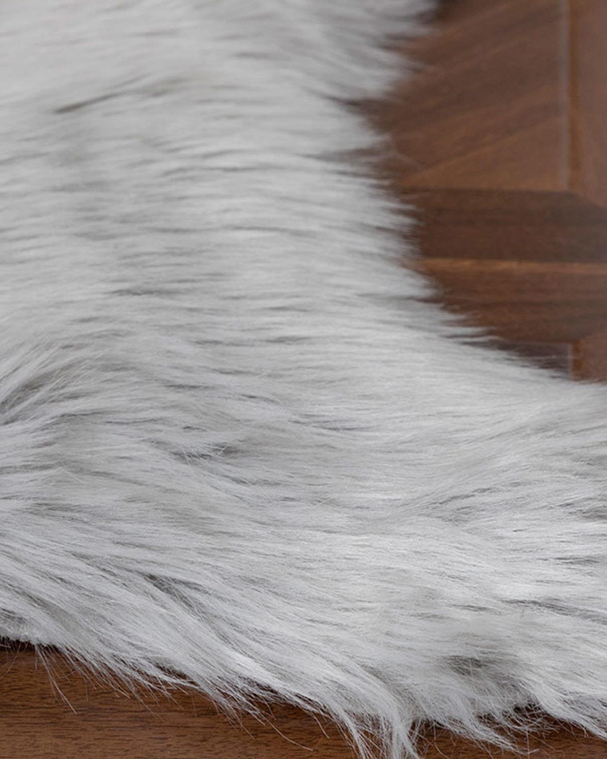 Jade Acrylic Fake  Fur 60x90 cm Gray