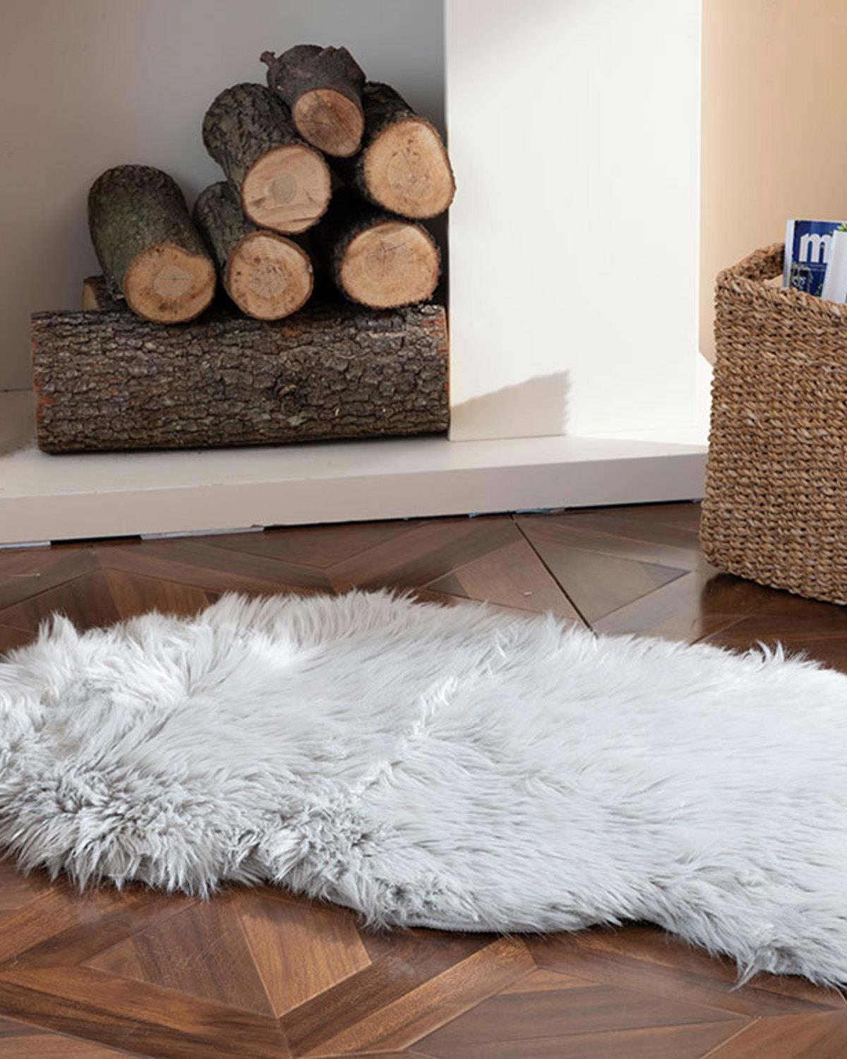 Jade Acrylic Fake  Fur 60x90 cm Gray