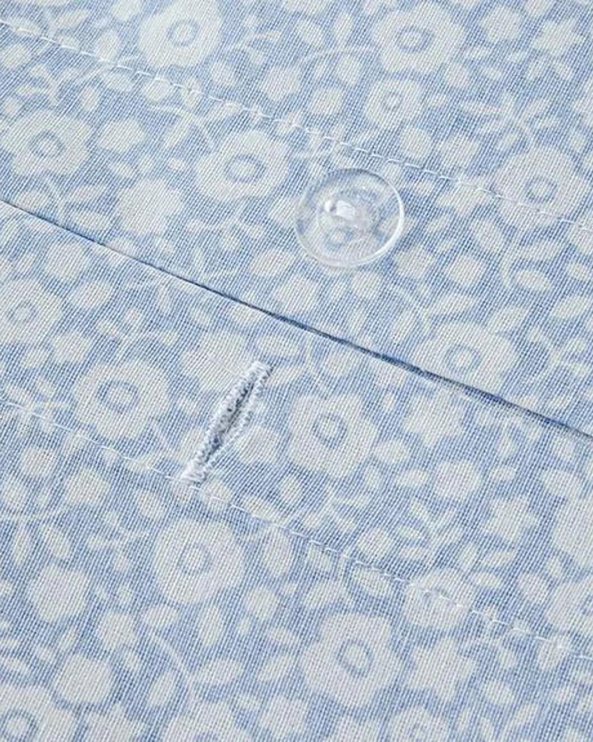 Liberty Blossom Ușor De Calcat Single Set Lenjerie De Pat 160*220 Cm Albastru