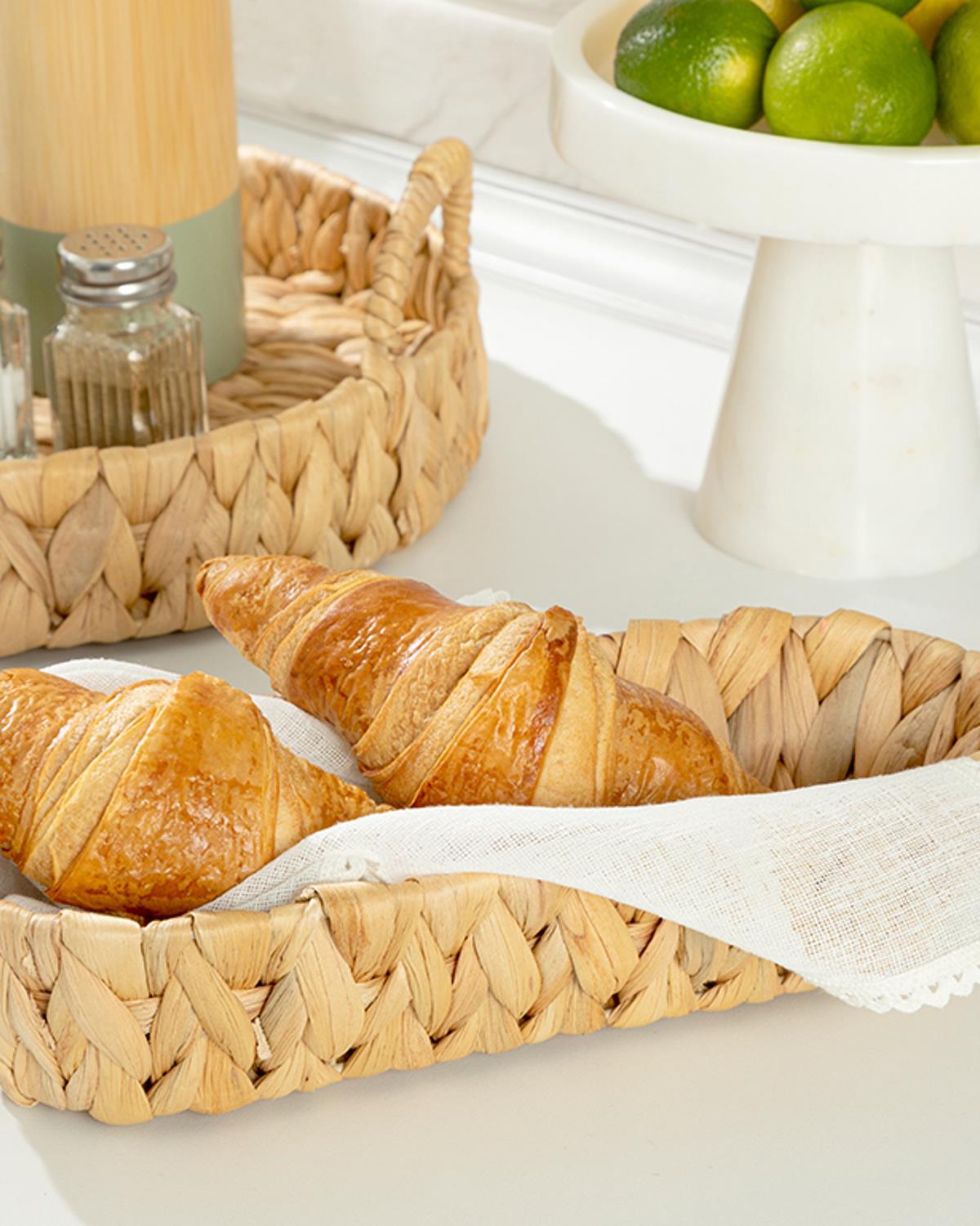 Lukas Coș De Pâine, Paie, 28 Cm, Albastru-Beige