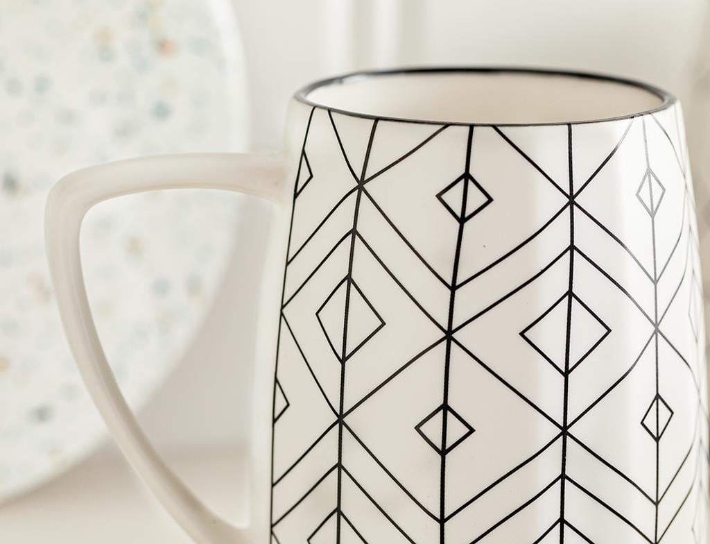 Luly  New Bone Cupă 370 ml Black-White