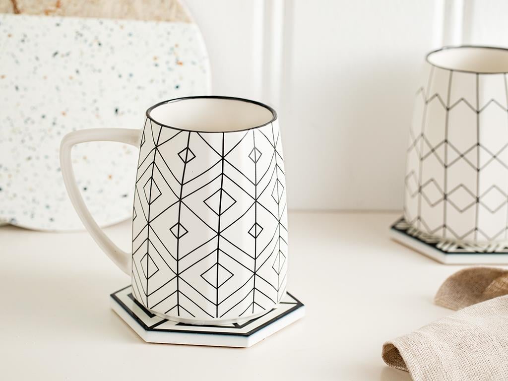 Luly  New Bone Cupă 370 ml Black-White