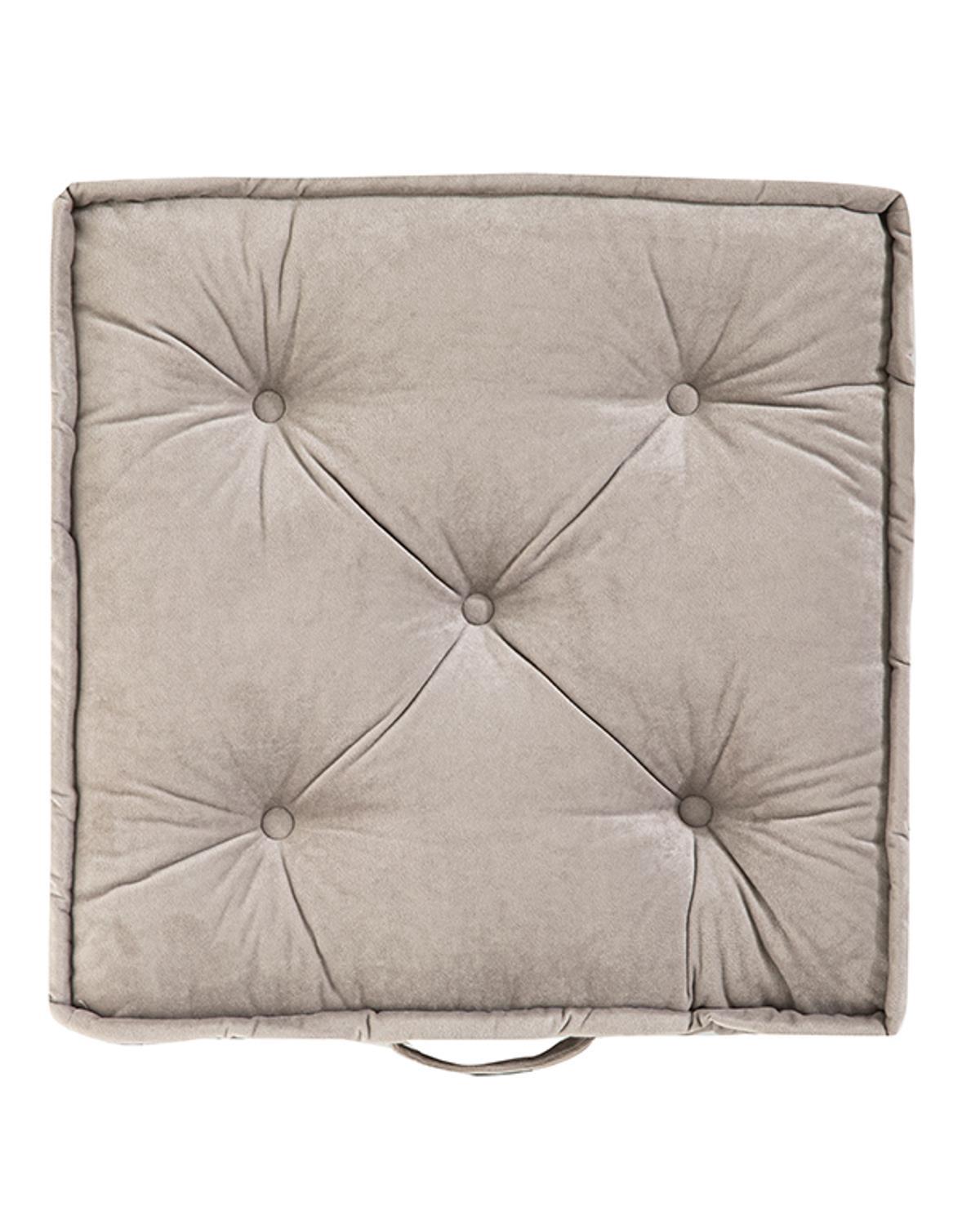 Malta Square Pernă Decorativă, Catifea, 60*60*14 Cm, Albastru İnchis