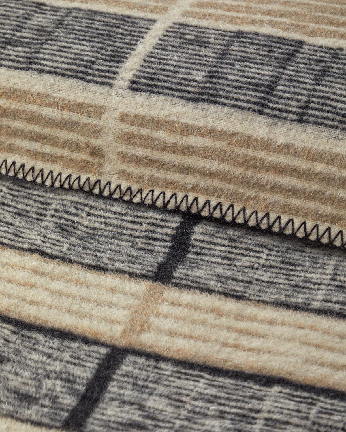Bumbac Dublu Pătură 200*220 Cm Bej-Negru