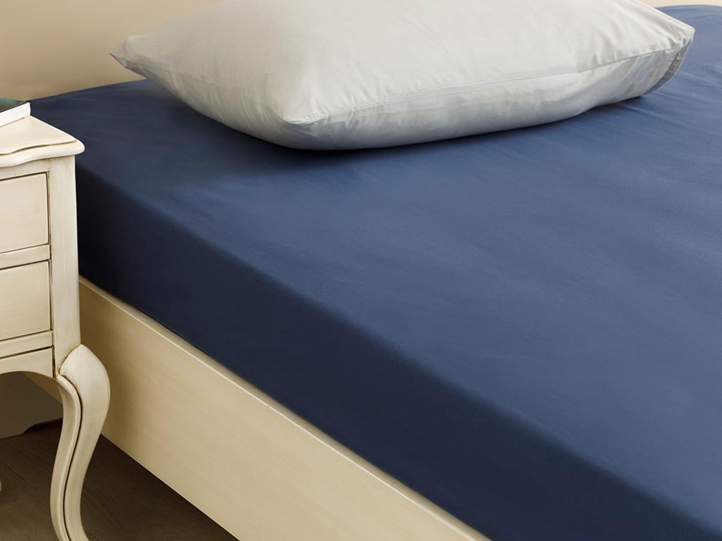Plain Cearșaf Cu Elastic Dimensiune İntermediară, Bumbac, 140*200 Cm, Crem-Auriu
