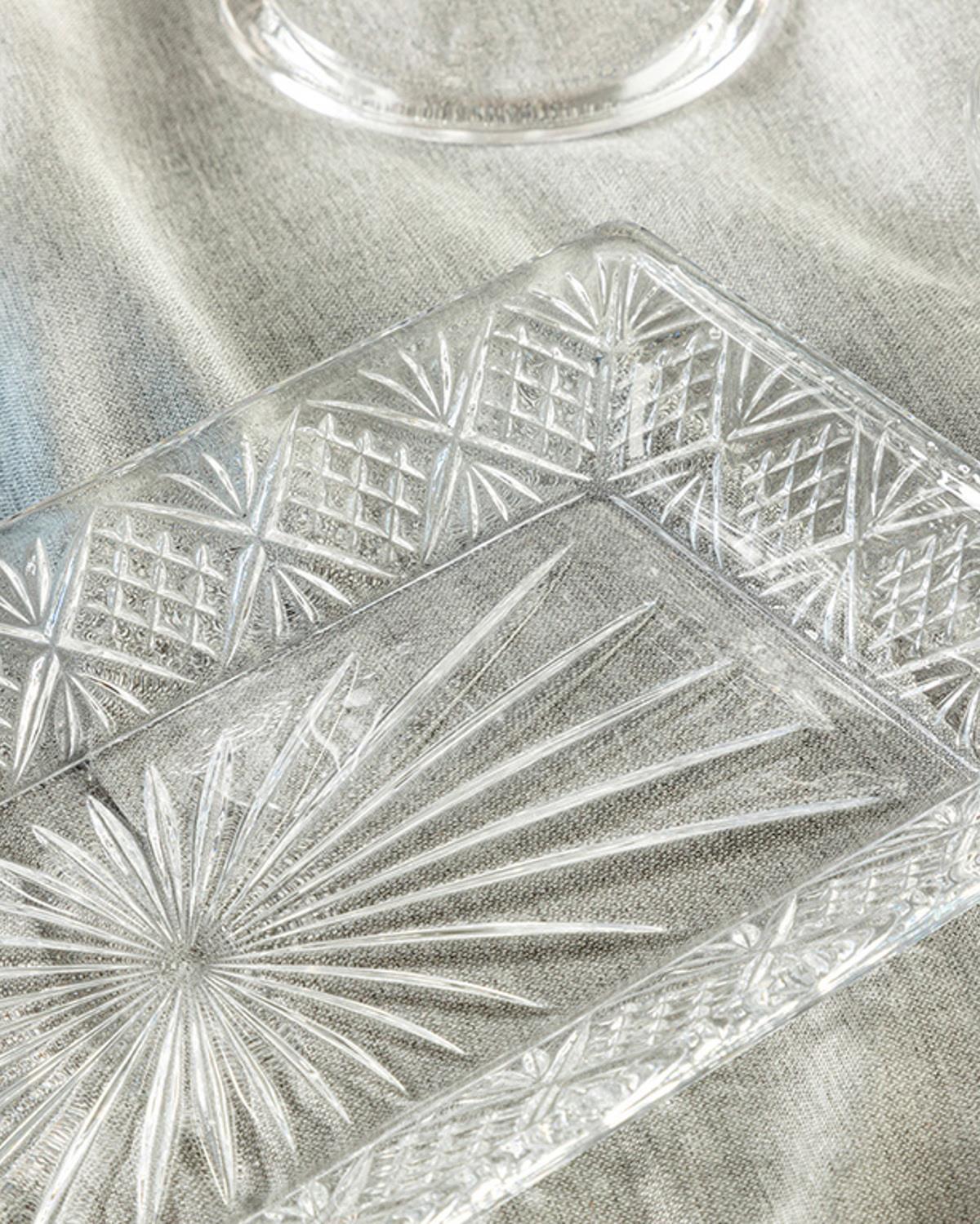 Zena Glass Platter 30 cm Transparent