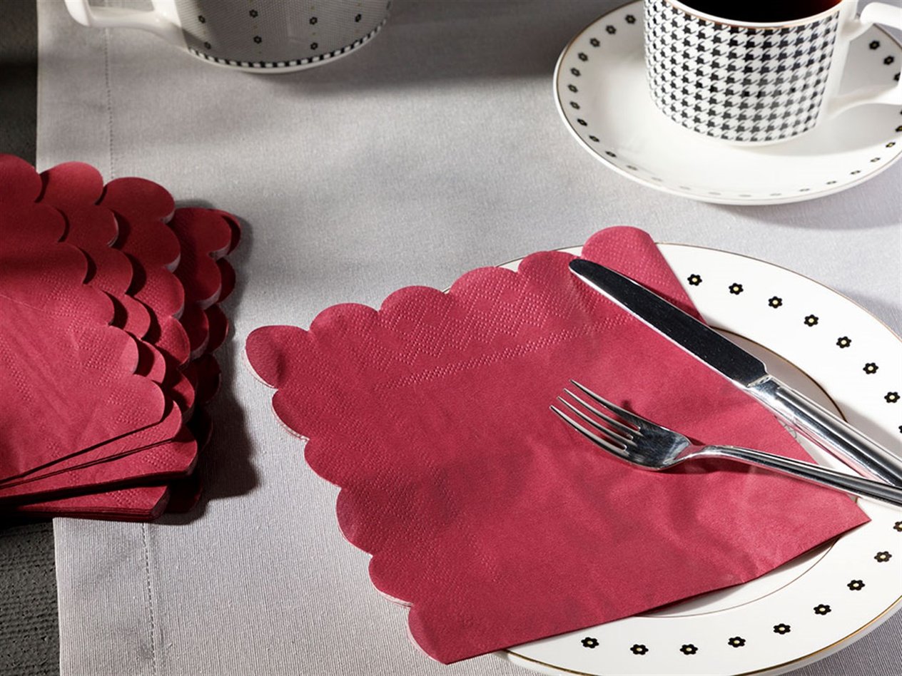 poveste Hârtie 20 PC 33x33 cm Rosu bordo