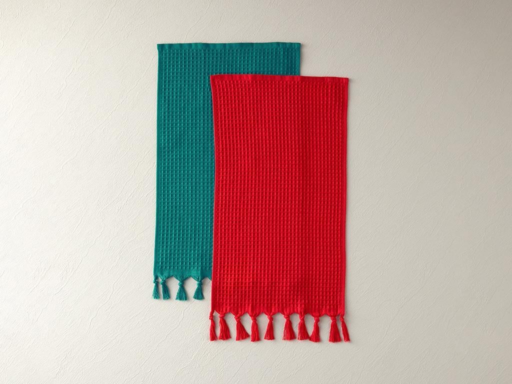 Prosop de bucătărie, The Waffle, bumbac, 30x50 cm, roșu