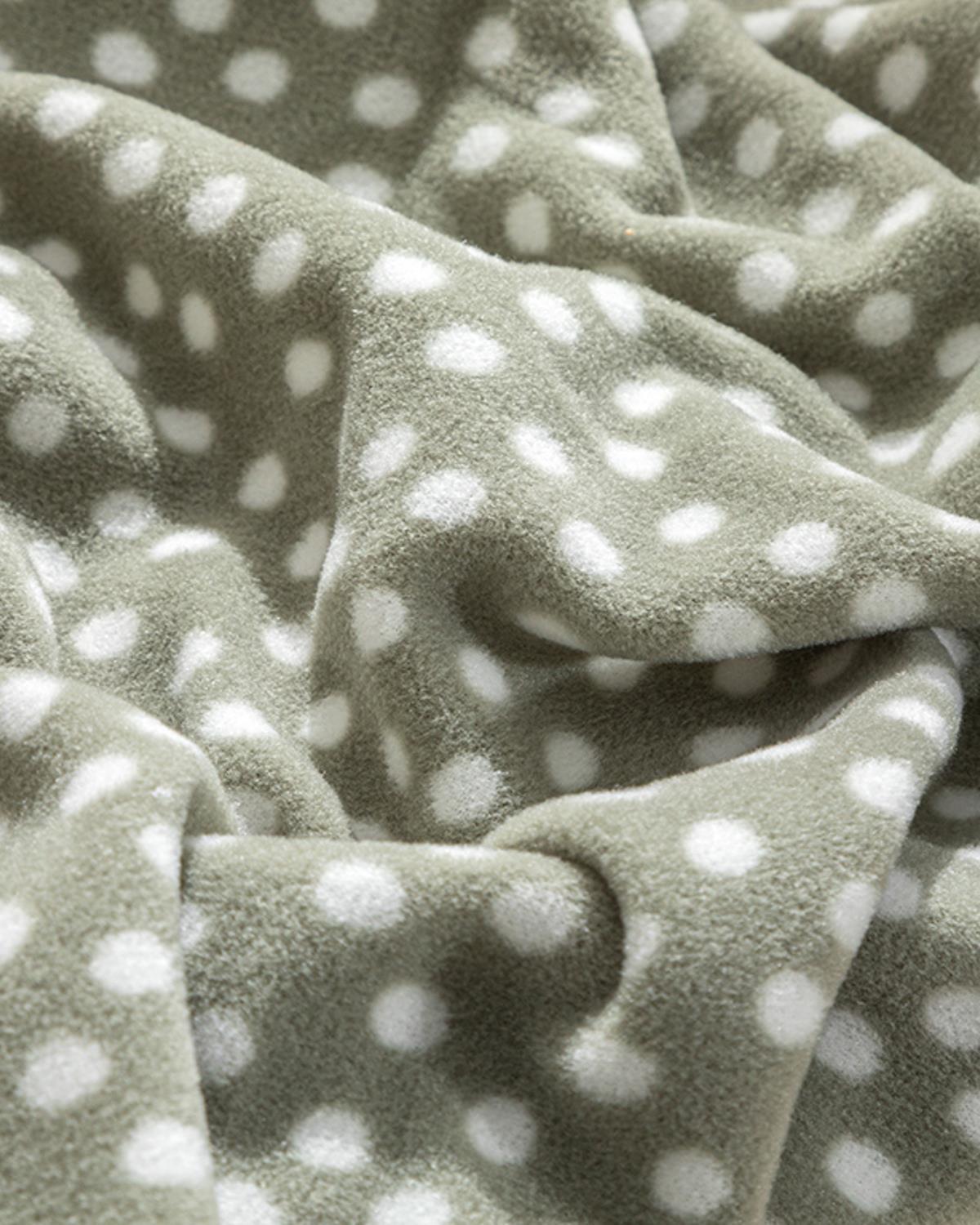 Dots Polar Fleece Tv Blanket 120x170 cm Green