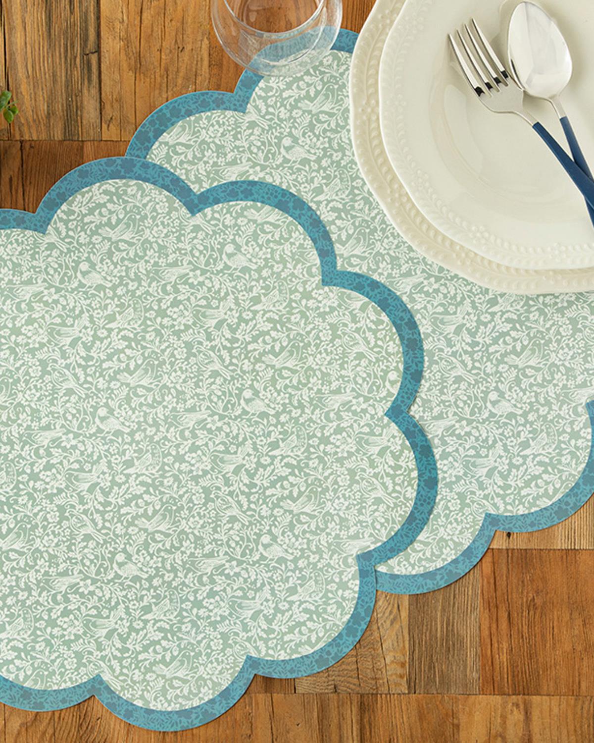 Rosa Green Birds #  Cu 4 40 cm Albastru