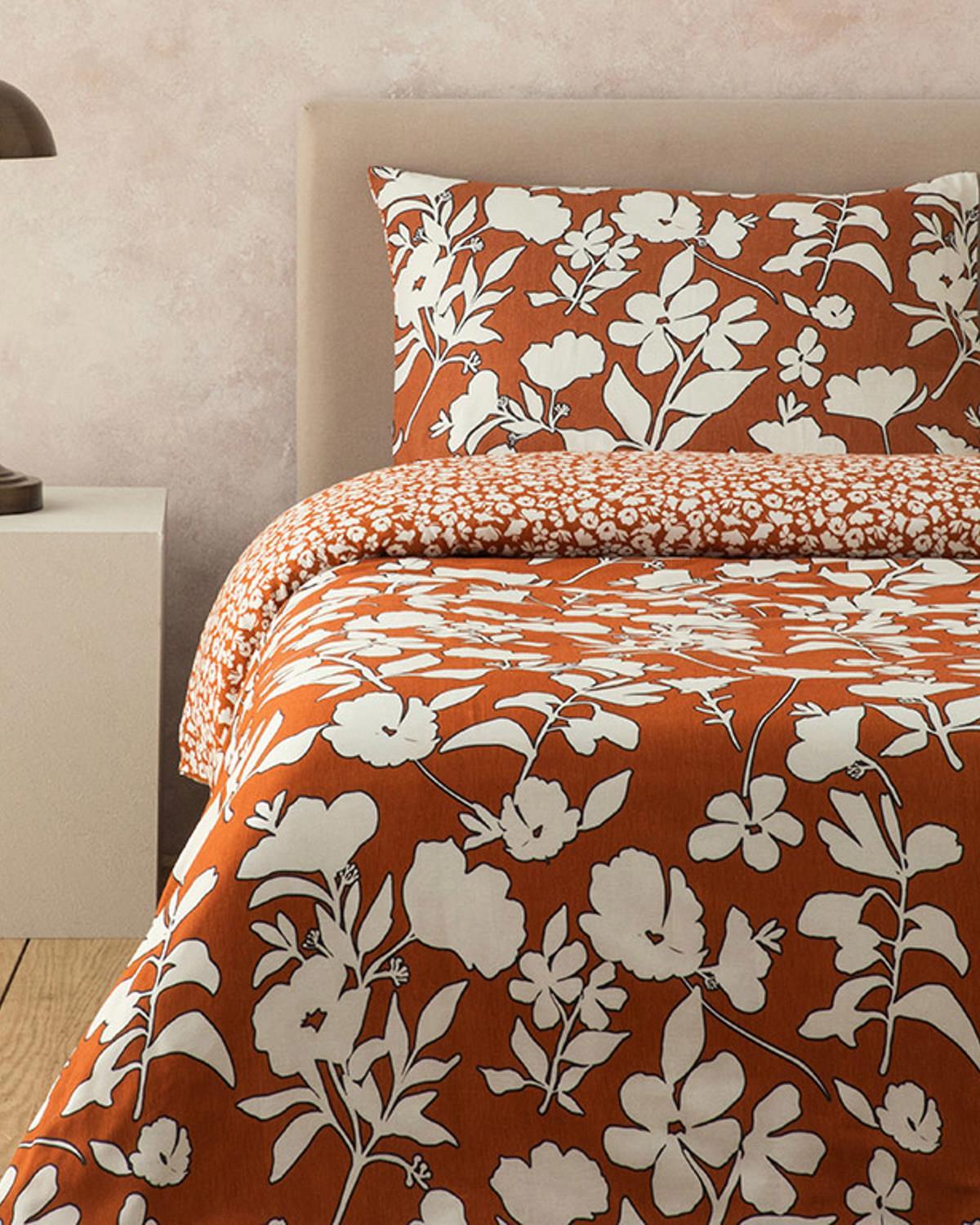 King Size Duvet Cover Set Pack 240x220 cm Terracotta