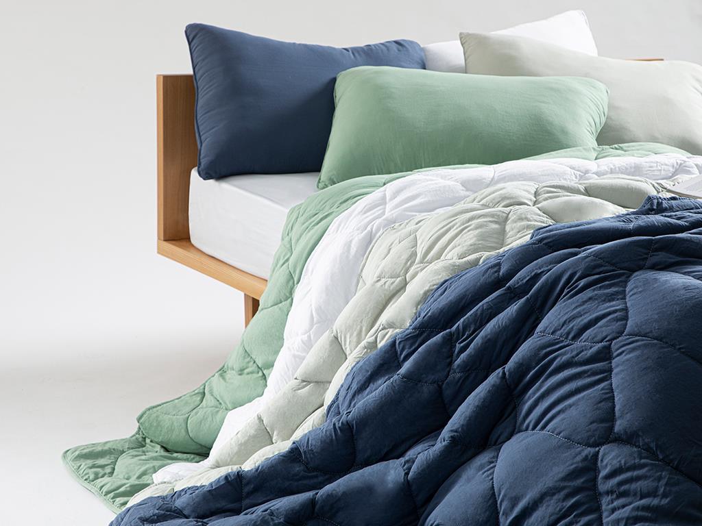 Soft Crinkle Microfiber For One Person Comforter 155x215 cm White