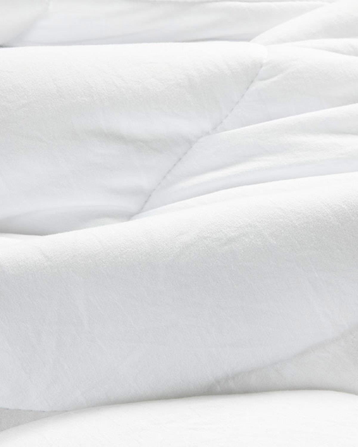Soft Crinkle Microfiber For One Person Comforter 155x215 cm White