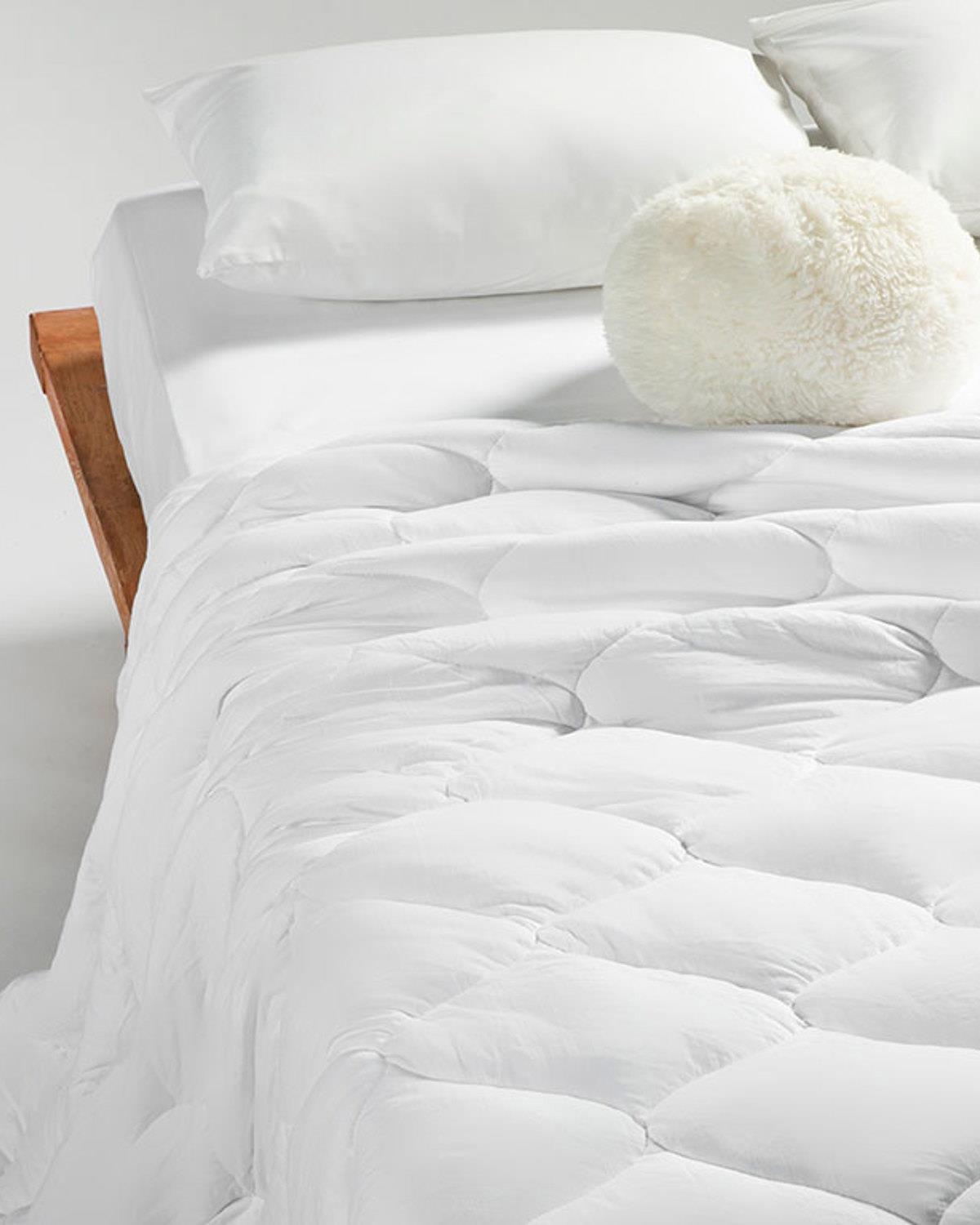 Soft Crinkle Microfiber For One Person Comforter 155x215 cm White