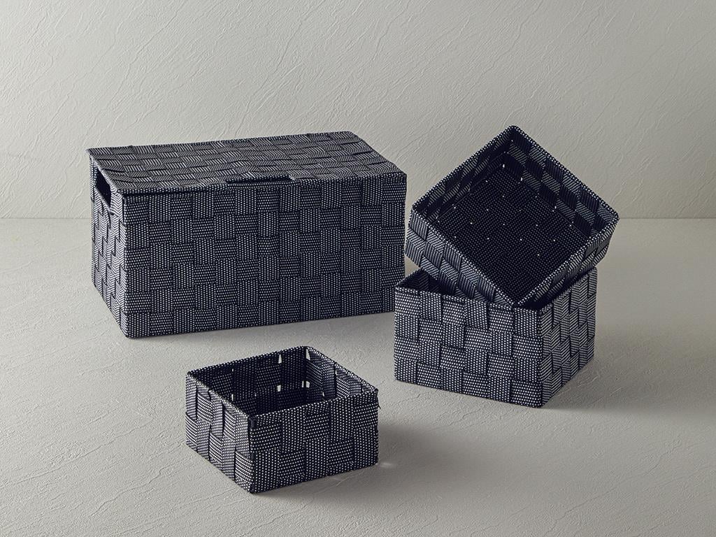 Shine Polypropylene Basket 16x16x9,5 cm Black