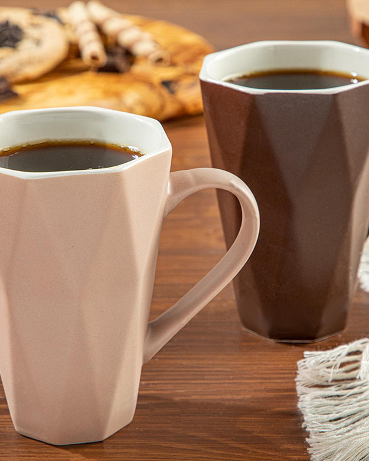 Talia New Bone 2 Set Cup 350 ml Brown-Beige