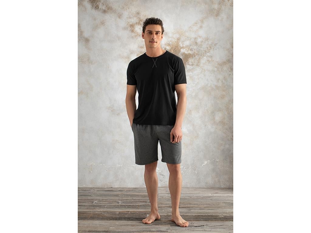 weekend mode Combed Cotton Men's Pajama Set XXL Anthracite