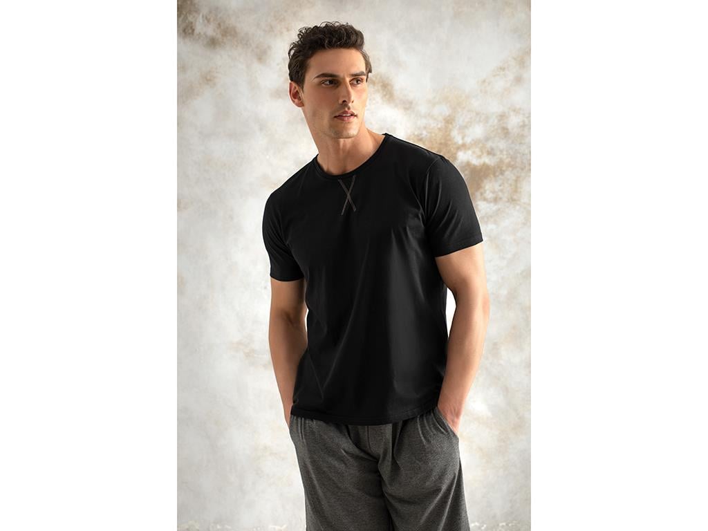 weekend mode Combed Cotton Men's Pajama Set XXL Anthracite