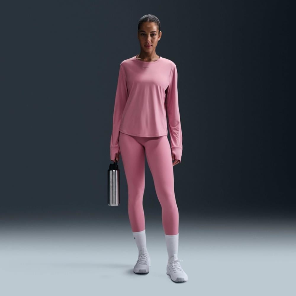 Nike One Classic Dri-FIT Uzun Kollu Üst - Pembe