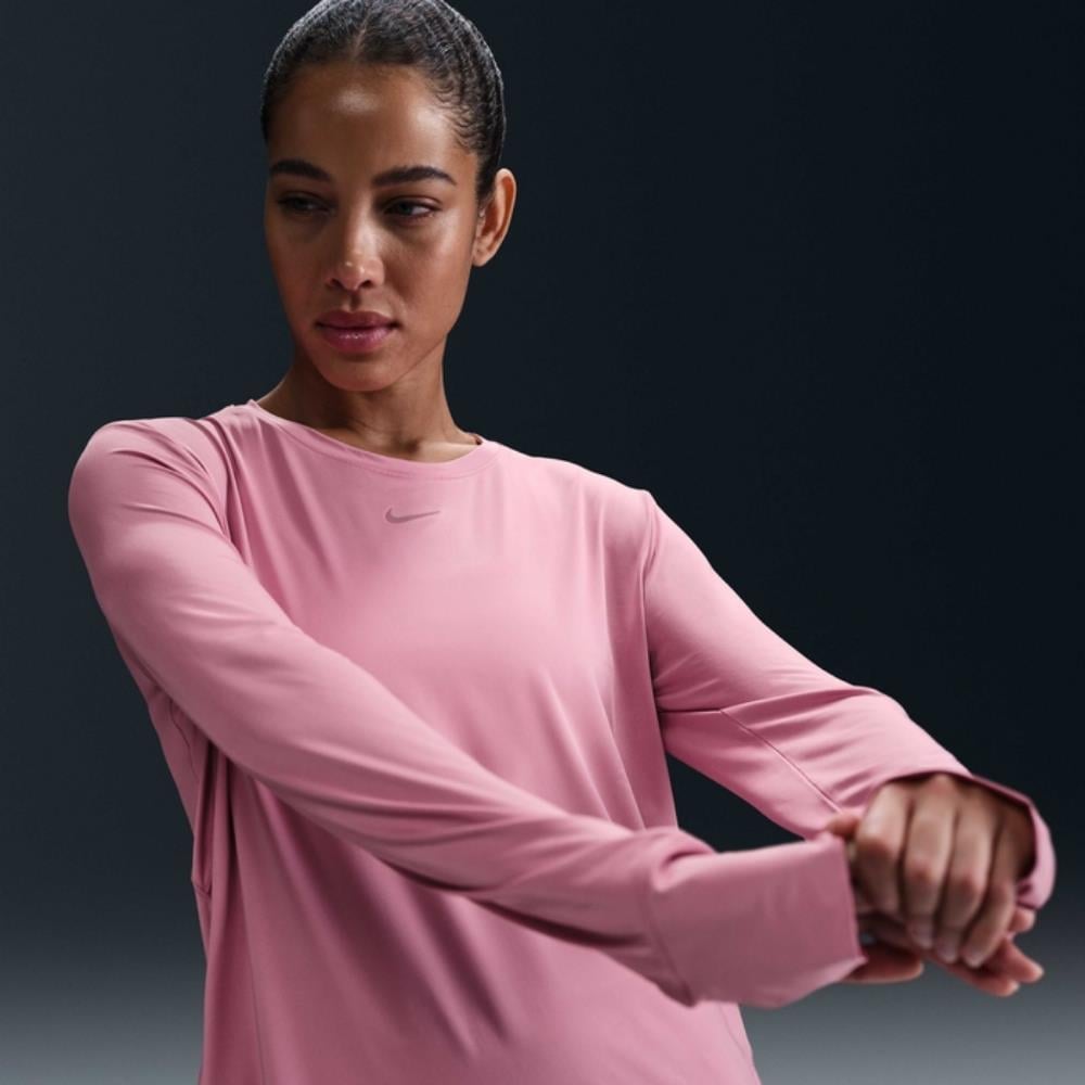 Nike One Classic Dri-FIT Uzun Kollu Üst - Pembe