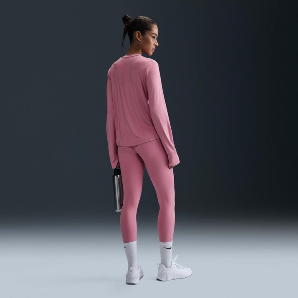Nike One Classic Dri-FIT Uzun Kollu Üst - Pembe