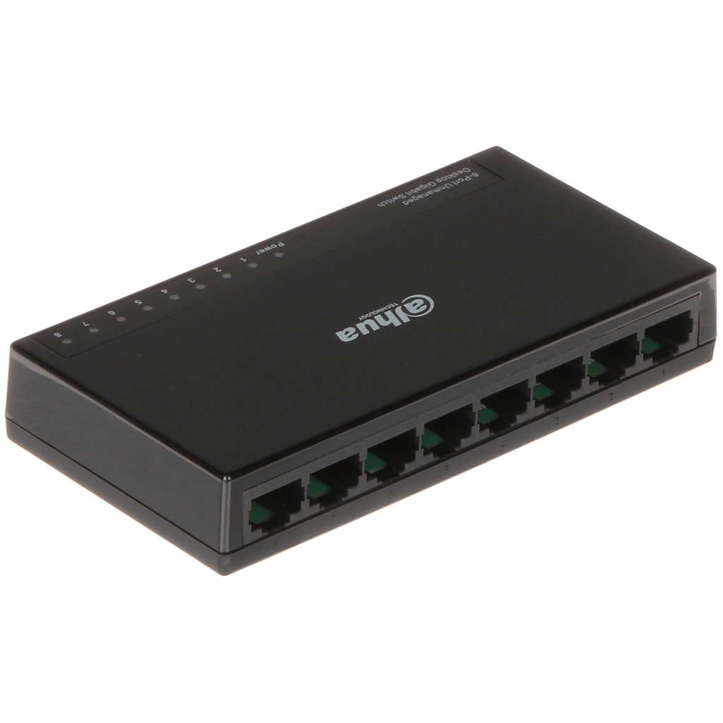 DAHUA PFS3008-8GT-L, 8 Port, GigaBit, Yönetilemez, Masaüstü Switch