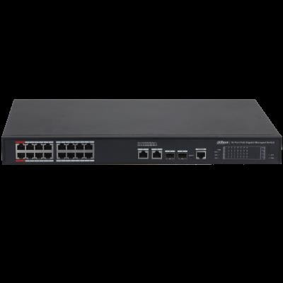 DAHUA S4220-16GT-240 16 PORT 16XGE-2XGE-2XGE/SFP YÖNETİLEBİLİR 240W POE SWİTCH