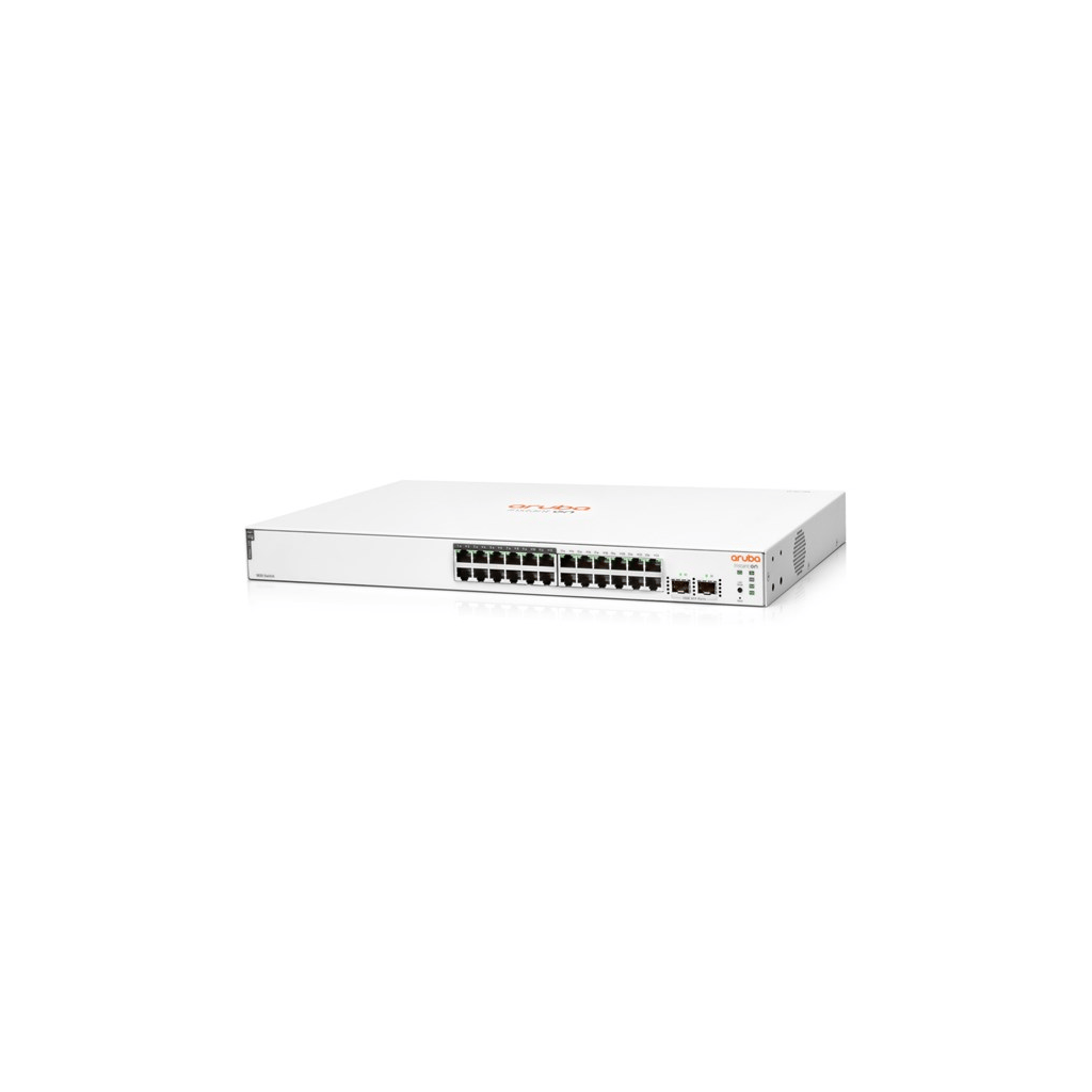 HP Aruba Instant On JL813A 1830-24G, 24Port,  GigaBit, 12 Port PoE, 195W, 2 Port Gigabit SFP, Yönetilebilir, Rack Mount Switch