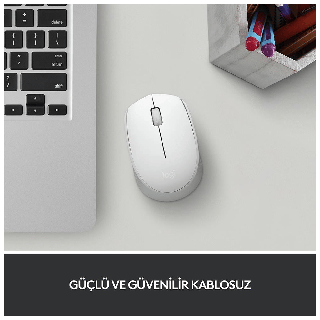 LOGITECH 910-006867, M171 White, USB Nano 2,4G Kablosuz, 1000dpi, Optik, 3 Tuşlu, 12ay Pil Ömrü, Mouse
