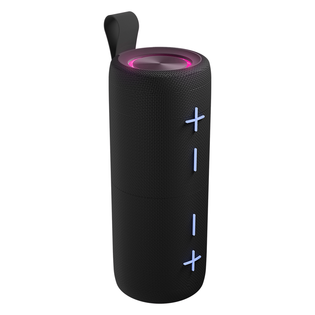 MIKADO MD-51BT, 20W, Taşınabilir, AUX/BT/TF/TWS, RGB Işıklı, 1800mAh + 1800mAh, IPX66 Su Geçirmez, Mıknatıslı, Ayrılabilir 2 Parça, Bluetooth Speaker (Siyah)