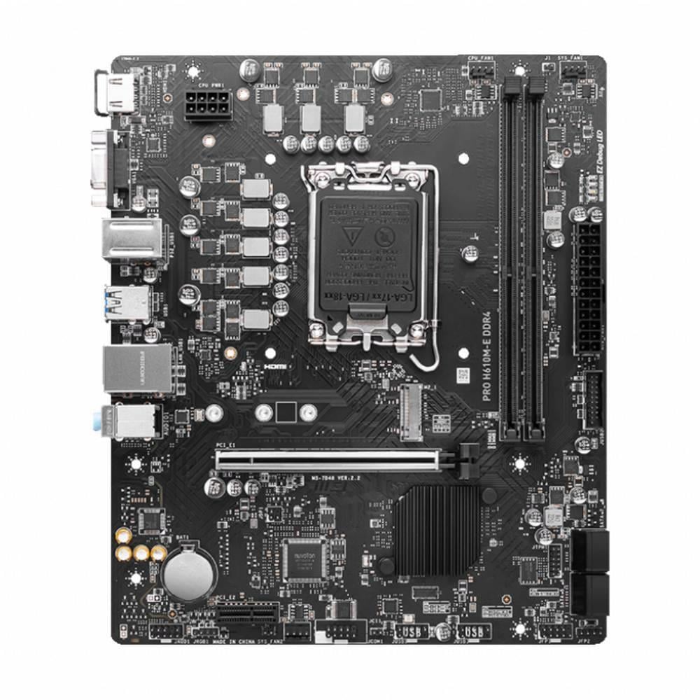 MSI PRO H610M-E H610 DDR5 Vga GLan mATX HDMI M2 USB3.2 1700p Anakart