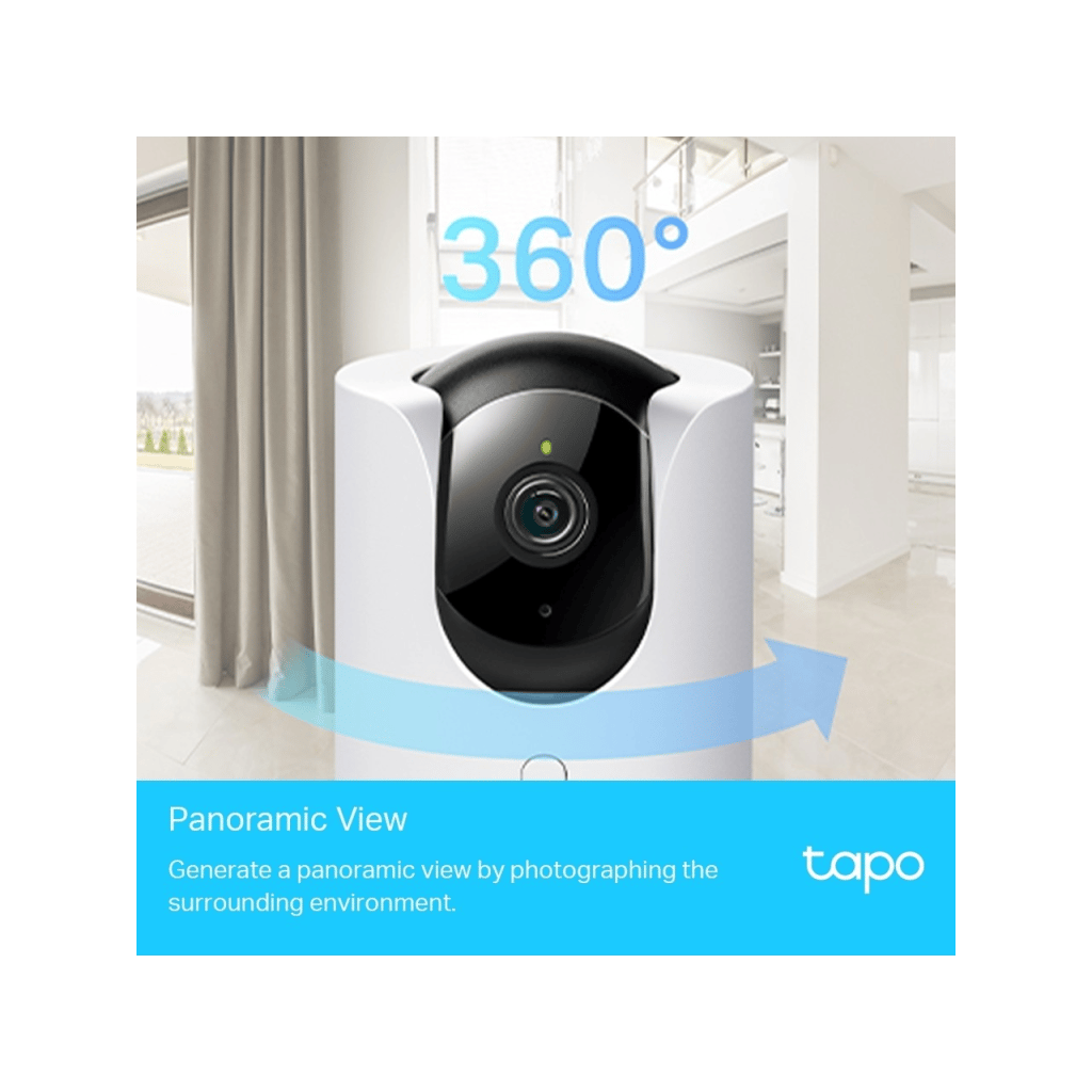 TP-LINK Tapo C225, 4,0Mpix, İç ve Dış Mekan, WiFi,  9Mt. Gece Görüşü, 360 Dönüş, Dikey ve Yatay Hareket, İki Yönlü Ses Güvenlik Yapay Zeka Destekli Kamera