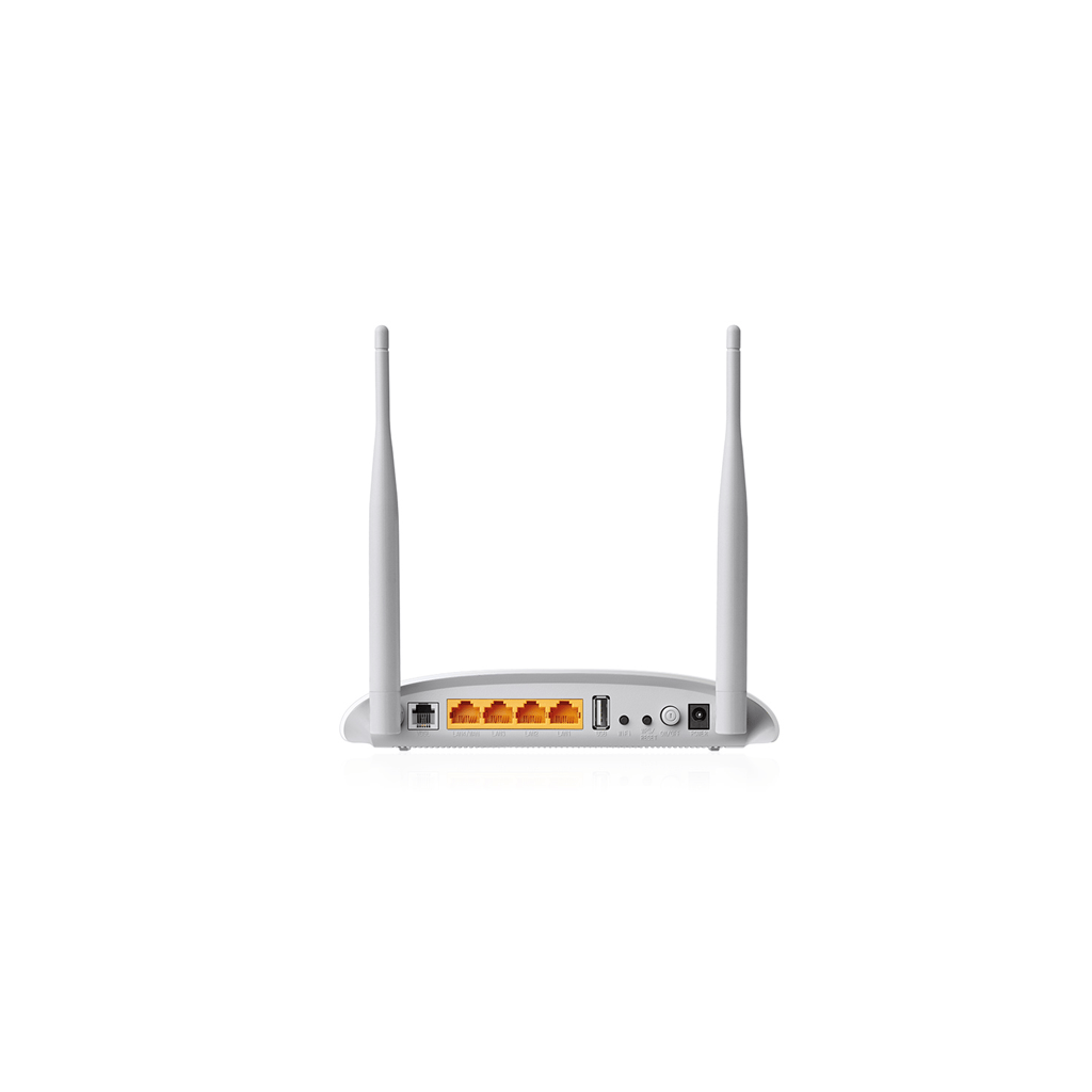 TP-LINK TD-W9970, 4 Port, 2.4Ghz  Wifi, 300Mbps, 2xAnten, VDSL2, ADSL2+ MODEM