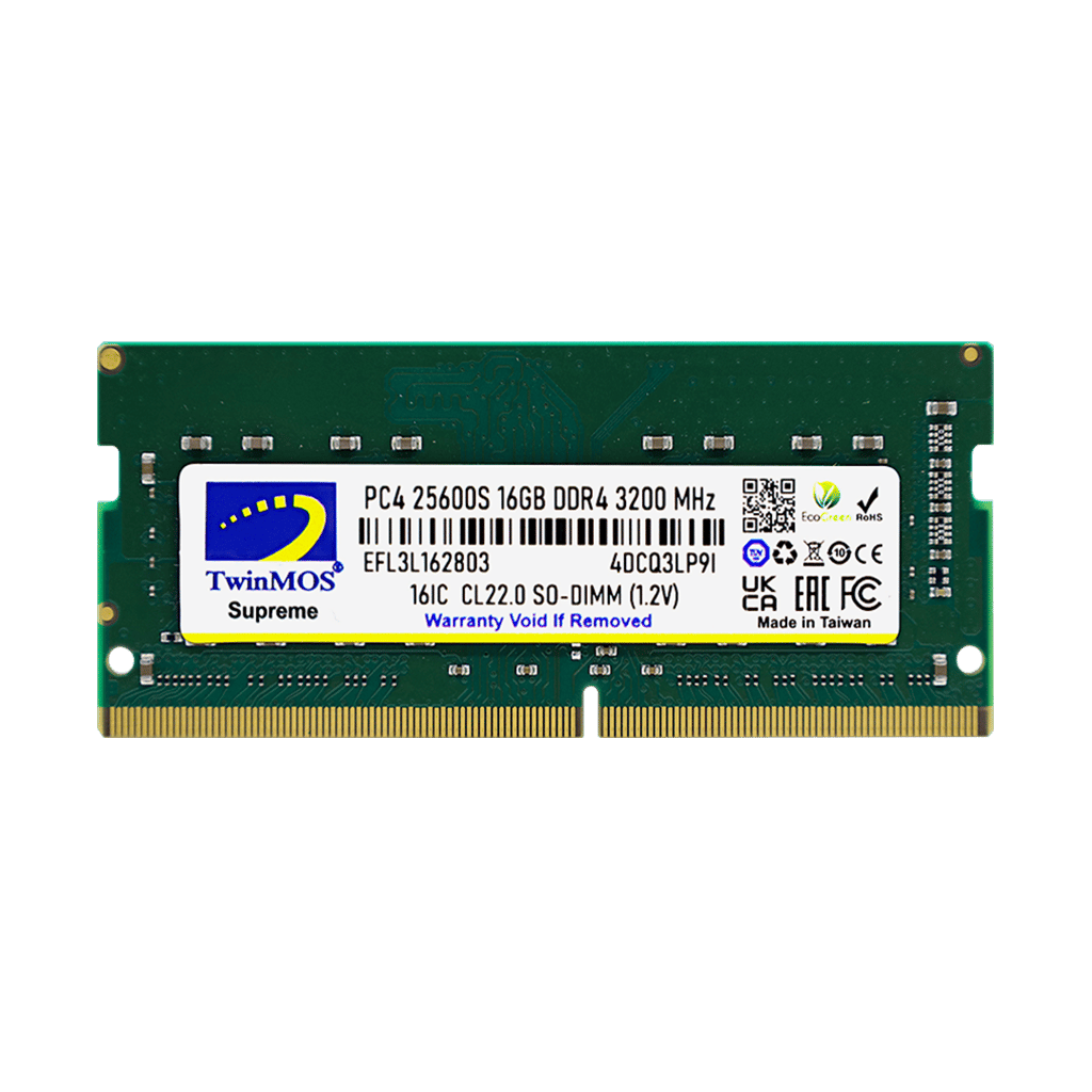 TwinMOS MDD416GB3200N, 16GB, DDR4, 3200MHz, 1.2V Notebook Ram