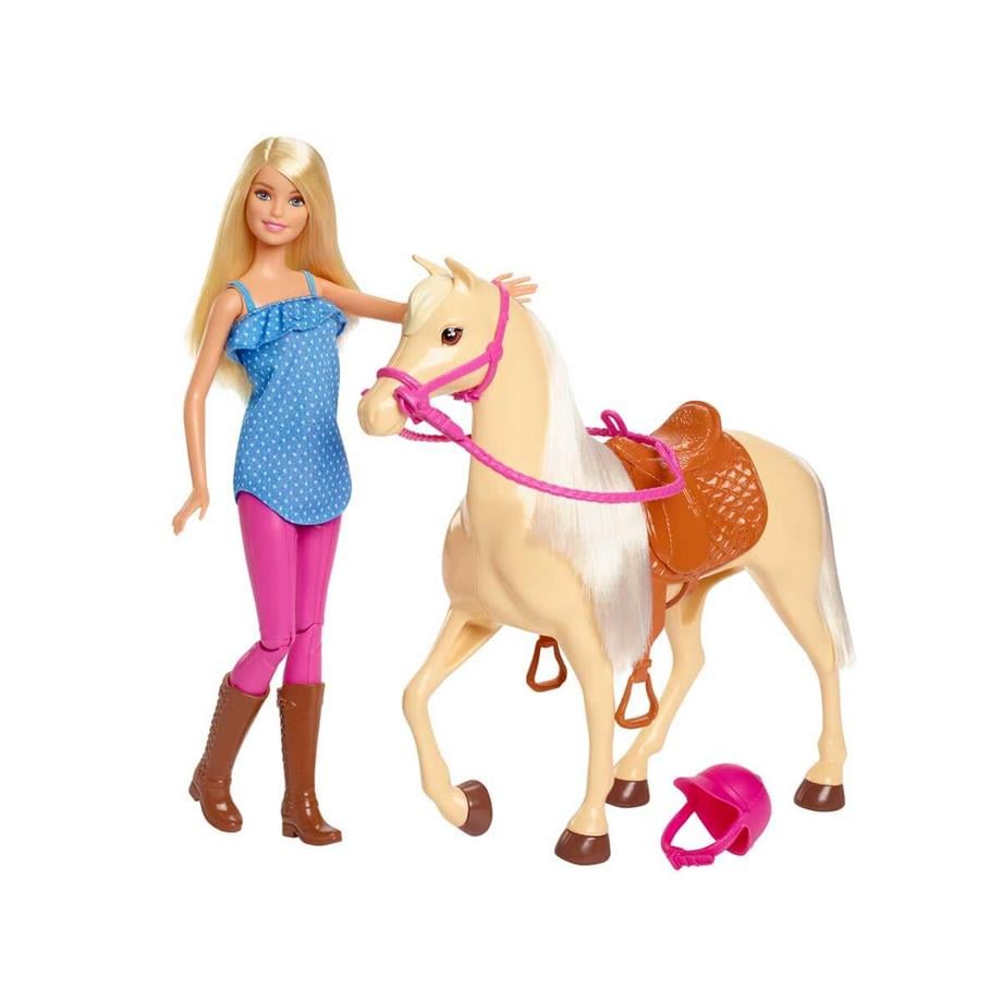 Barbie ve Güzel Atı Oyun Seti Sarışın Bebekli FXH
