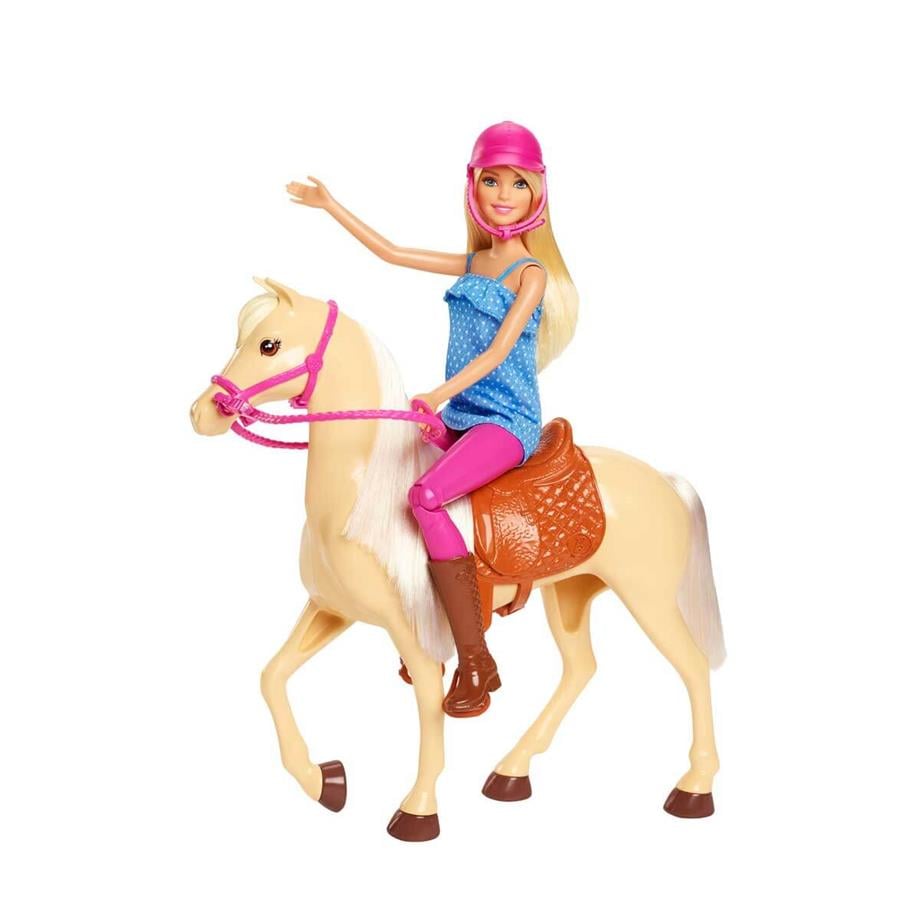 Barbie ve Güzel Atı Oyun Seti Sarışın Bebekli FXH