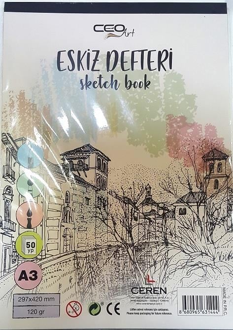 Ceoart Eskiz Defter A3 120Gr 50 Yp.CEO-ED0001