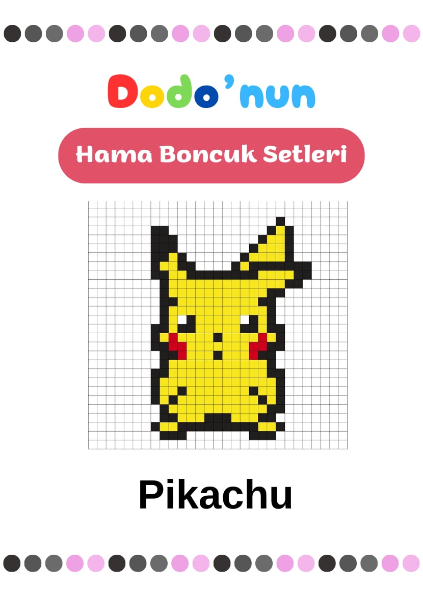 Dodo nun hama boncuk seti PİKACHU             