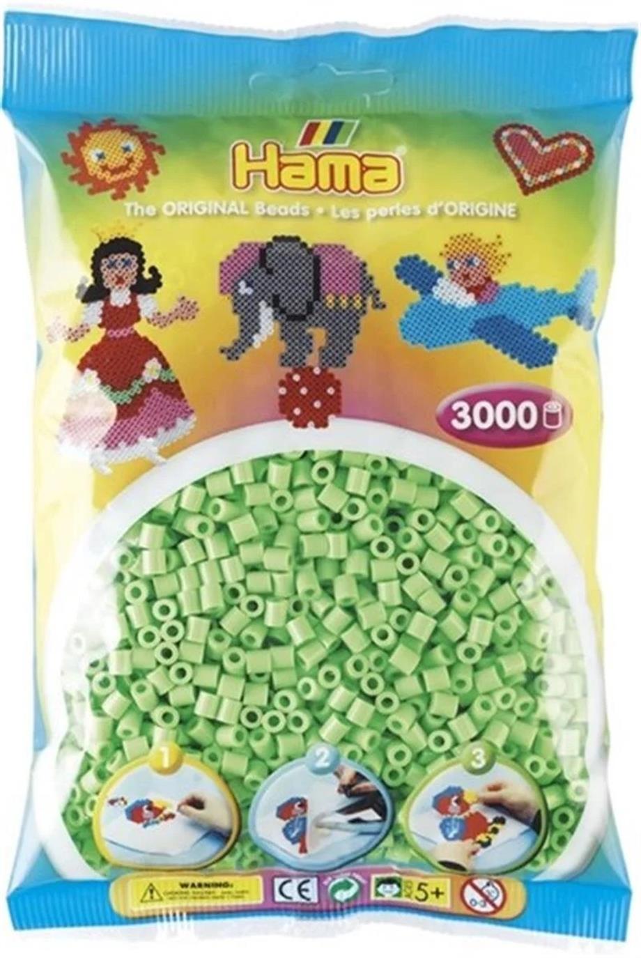 Hama Midi Boncuk 3.000'lik - Pastel Yeşil