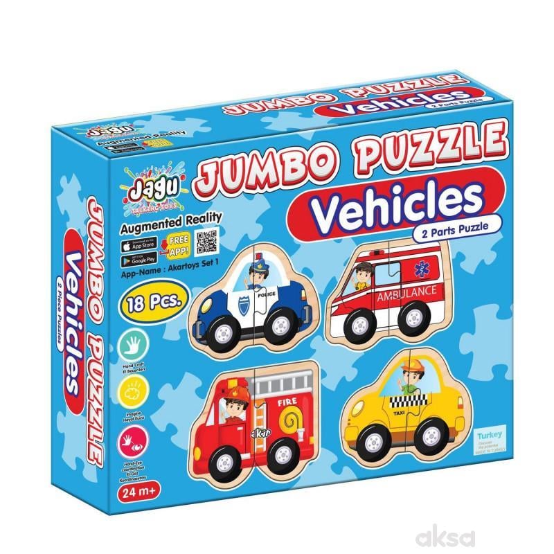 Jagu 2 Parçalı Jumbo Puzzle Araçlar 18 Prç.