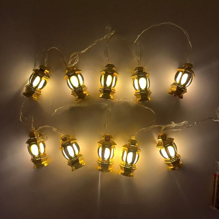 Led Işık fener Modeli 10 Işık 2m pilli
