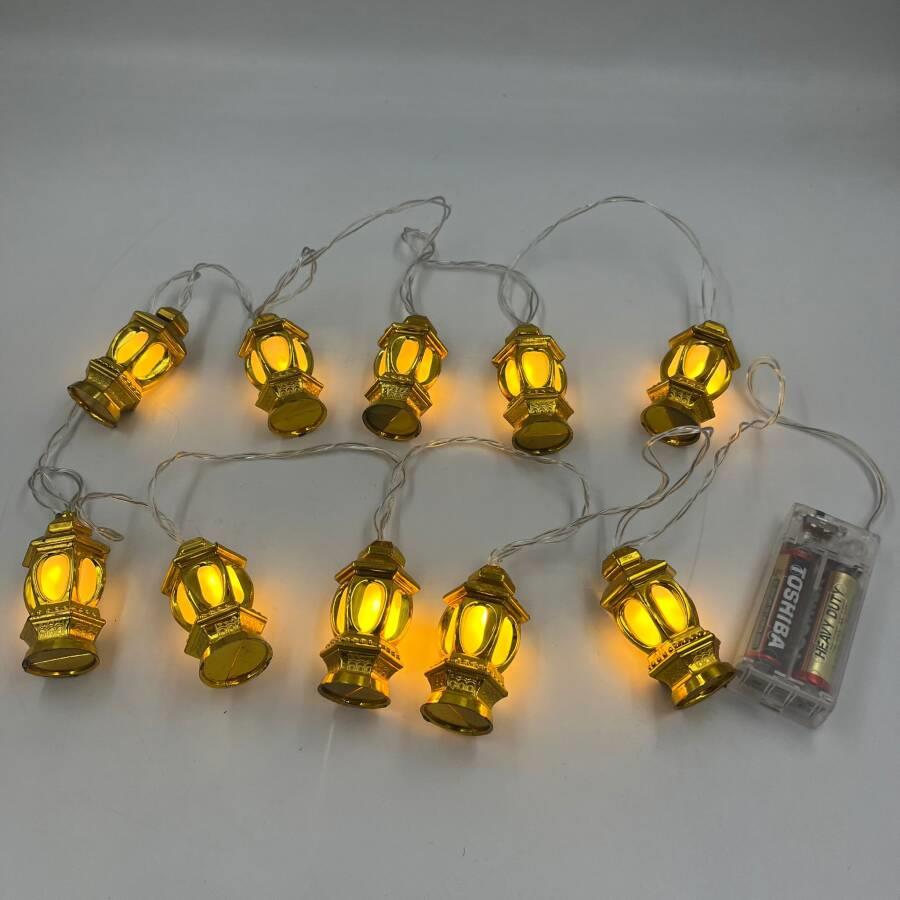 Led Işık fener Modeli 10 Işık 2m pilli