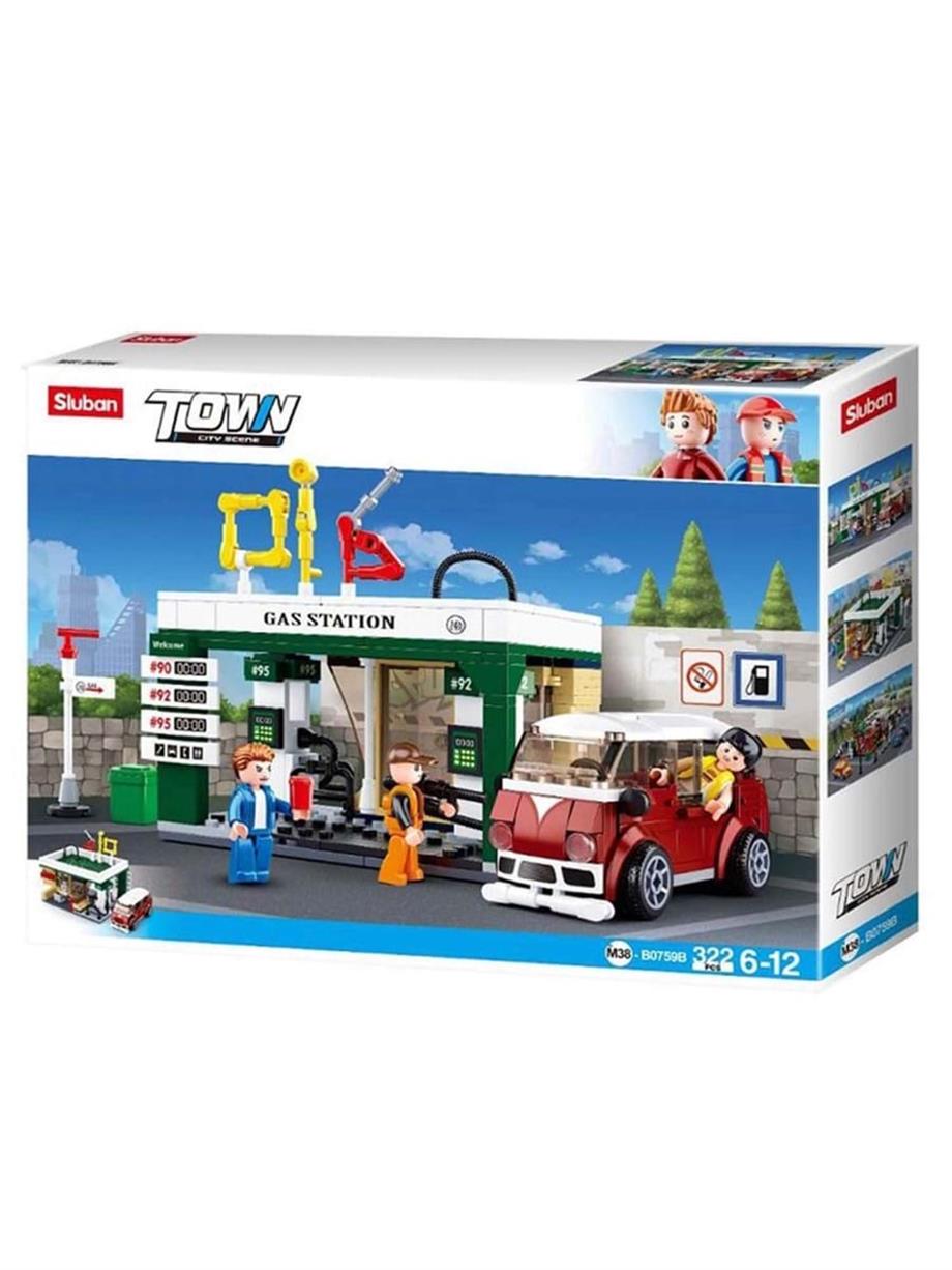 Lego 322 Parça Sluban Town Benzin İstasyonu       