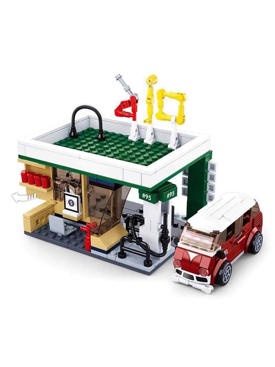 Lego 322 Parça Sluban Town Benzin İstasyonu       